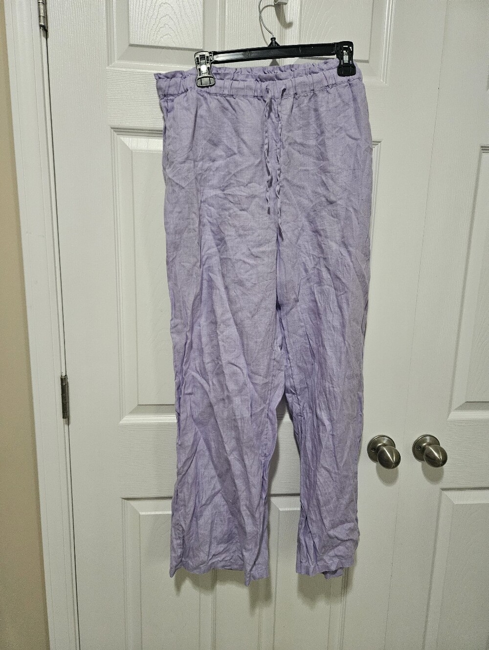 J. Crew 100% Linen Pants XL Purple